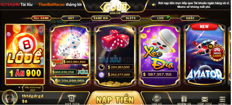 Game Go88 tài xỉu cực hot Game Go88 tài xỉu cực hot